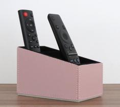 Porta Controle Remoto 3 Divisorias Cor Rosa Millennial