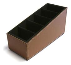 Porta Controle Remoto 5 Divisórias Em material sintético Cor Caramelo Porta Controle Remoto 5 Divisórias Em material sintético Cor Caramelo