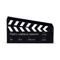 Porta Controle Remoto Cinema Organizador em Aço com 3 Divisórias Preto e Branco Porta Controle Remoto Cinema Organizador em Aço com 3 Divisórias Preto e Branco