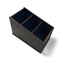 Porta Controle Remoto Com 3 Lugares Em Madeira Mdf Preto