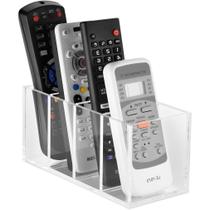 Porta Controle Remoto De Mesa em Acrílico Para 4 Controles