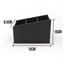 Porta Controle Remotos Pintura Com 3 Divisórias Em Mdf