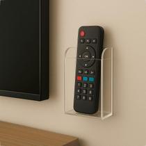 Porta Controle Suporte De Parede Acrílico Cristal Ar TV Celular Compacto Porta Controle Suporte De Parede Acrílico Cristal Ar TV Celular Compacto