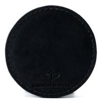 Porta Copo De Couro Bovino Bolacha de Mesa Apoio de Copo Cardena Madera