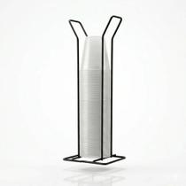 Porta Copo Descartável Preto Inox 200ml Suporte Copinhos