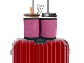 Porta Copo/ Garrafa de viagem TripShow para encaixar na bagagem - Rosa - TripShow Acessórios de Viagem