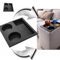Porta Copo para Sofá Embutido com Porta Controle 2 Copos Ideal para Fabricação de Sofás Porta Copo para Sofá Embutido com Porta Controle 2 Copos Ideal para Fabricação de Sofás