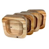 Porta Copo Sustentável Retangular 8,5x8,5x2,0 cm - Conjunto com 4 Peças