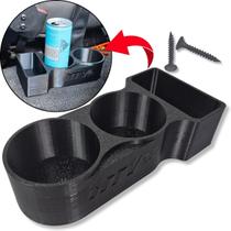 Porta copos automotivo universal console central compartimento para 2 copos e porta objetos Porta copos automotivo universal console central compartimento para 2 copos e porta objetos