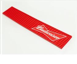 Porta Copos Barmat emborrachado Budweiser 55X10X1CM Porta Copos Barmat emborrachado Budweiser 55X10X1CM