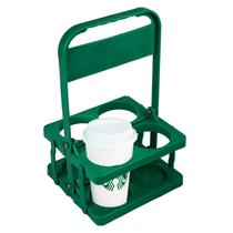 Porta-copos Bodaon 4 xícaras com alça para carro verde