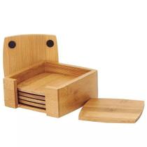 Porta Copos Com Suporte Ecokitchen Bambu - Mimostyle