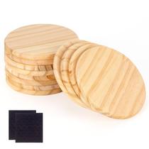 Porta-copos de Madeira LepoHome Kit com 12 Unidades Redondos 10cm Sem Acabamento Porta-copos de Madeira LepoHome Kit com 12 Unidades Redondos 10cm Sem Acabamento