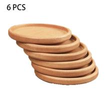 Porta-copos de madeira para bebidas porta-copos de mesa reutilizável resistente ao calor 6 pcs