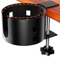 Porta-copos de mesa OOKUU atualizado, grande antiderrame, metal preto Porta-copos de mesa OOKUU atualizado, grande antiderrame, metal preto