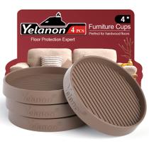 Porta-copos de móveis Yelanon, almofadas antiderrapantes redondas de borracha de 4 polegadas