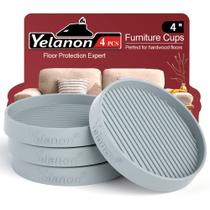 Porta-copos de móveis Yelanon, almofadas de borracha antiderrapantes redondas de 4 polegadas
