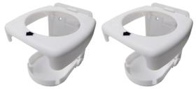Porta Copos Dobrável P/ Barcos Lancha Veleiros Branco Kit 2