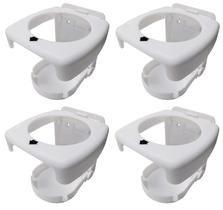 Porta Copos Dobrável P/ Barcos Lancha Veleiros Branco Kit 4