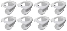 Porta Copos Dobrável P/ Barcos Lancha Veleiros Branco Kit 8 Porta Copos Dobrável P/ Barcos Lancha Veleiros Branco Kit 8
