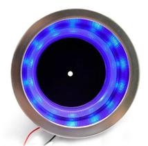 Porta Copos Embutir Inox C/ Led Azul 12v Barco Lancha Mesa