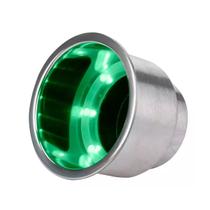 Porta Copos Embutir Inox C/ Led Verde 12v Barco Lancha Mesa Porta Copos Embutir Inox C/ Led Verde 12v Barco Lancha Mesa