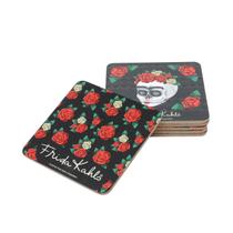 Porta Copos Frida Kahlo Flores - 6 unidades - L3 Store