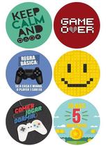 Porta Copos Games Com 6 Unidades - Jogos Gamer