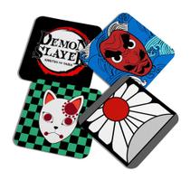 Porta copos Geek - Demon Slayer - c/ 4 peças