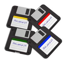 Porta copos Geek - Disquete Classic com 4 peças Porta copos Geek - Disquete Classic com 4 peças