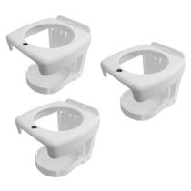 Porta Copos Latas Dobrável Branco Universal P/ Barcos Onibus Trailler 3 UN Porta Copos Latas Dobrável Branco Universal P/ Barcos Onibus Trailler 3 UN
