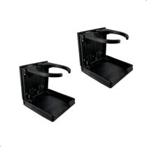 Porta Copos Latas Dobrável Preto Embarcações Mfx Kit Com 2