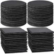 Porta-copos MAPRIAL Slate 36 peças para bebidas de 10 cm quadrados e redondos