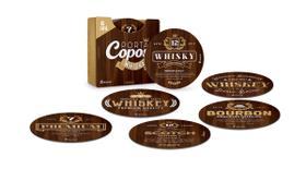 Porta Copos MDF 6 Un + Case - Whiskey