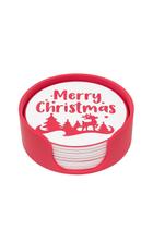 Porta-Copos Merry Christmas Vermelho 3D (8 porta-copos) Porta-Copos Merry Christmas Vermelho 3D (8 porta-copos)