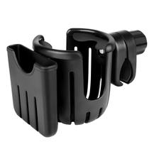 Porta-copos para carrinho de criança Acmor 2 em 1 com suporte para telefone preto Porta-copos para carrinho de criança Acmor 2 em 1 com suporte para telefone preto