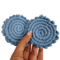 Porta-copos para Carro Artesanais Boho Macramê Conjunto com 2 Peças Porta-copos para Carro Artesanais Boho Macramê Conjunto com 2 Peças