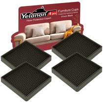 Porta-copos para móveis Yelanon, 4 peças, almofadas de borracha antiderrapantes de 10 cm