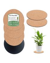 Porta-copos para plantas de cortiça de 10 cm - 6 peças para plantas domésticas da Vensovo