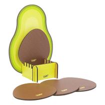 Porta Copos Shape Com Suporte - Avocado Control