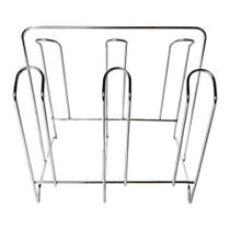 Porta Copos Suporte Para 6 Copos Organizador Cromado Escorredor Arthi