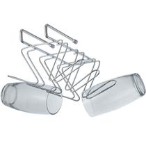 Porta Copos Suspenso Organizador De Armário Encaixe Cozinha Cromado