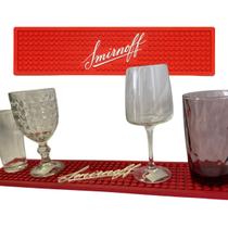 Porta copos tapete escorredor chopp barmat smirnoff de borracha p/ cervejas drinks
