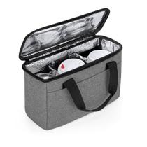 Porta-copos Trunab, reutilizável, entrega de 3 copos, isolado, cinza