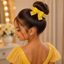 Porta Coque Belli Amarelo com Laço e Strass Porta Coque Belli Amarelo com Laço e Strass