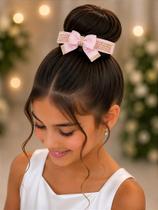 Porta Coque Belli Rosa Bebê com Laço e Strass Porta Coque Belli Rosa Bebê com Laço e Strass