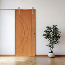 Porta Correr 10 Trilhos Soft Aparente Puxador Tubo 80cm 102x210cm Concept Rodam Abertura Esquerda Porta Correr 10 Trilhos Soft Aparente Puxador Tubo 80cm 102x210cm Concept Rodam Abertura Esquerda