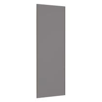 Porta Correr Closet 80cm, Puxador Inox, Ferragem Prime Cinza