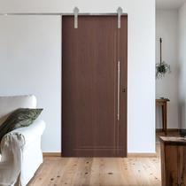 Porta Correr Frisada Trilho Soft Aparente Puxador Tubo 80cm 120x210cm Rodam Abertura Esquerda