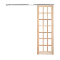 Porta Correr Quadriculada Kit Aluminio